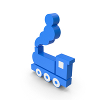 Blue Train Symbol PNG & PSD Images