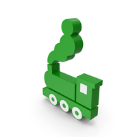 Green Train Symbol PNG & PSD Images