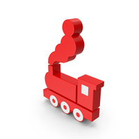 Red Train Symbol PNG & PSD Images