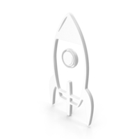 White Rocket Symbol PNG & PSD Images