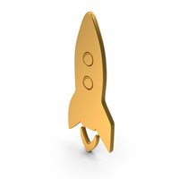 Gold Rocket Symbol PNG & PSD Images