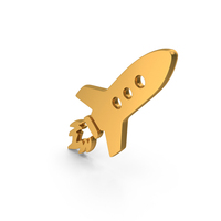 Gold Rocket Symbol PNG & PSD Images