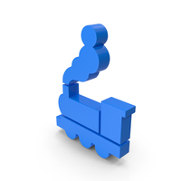 Blue Train Symbol PNG & PSD Images