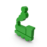 Green Train Symbol PNG & PSD Images