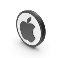 Black & White Apple Coin PNG & PSD Images