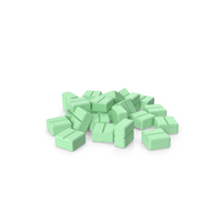Pile Of Square Green Pills PNG & PSD Images