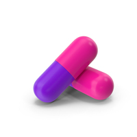 Pink & Purple Capsules PNG & PSD Images