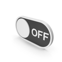 Black & White Turn Off Slider PNG & PSD Images