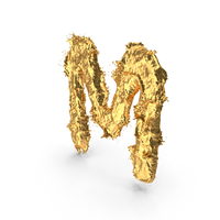 Gold Splash Capital Letter M PNG & PSD Images