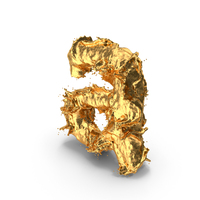 Gold Splash Small Letter A PNG & PSD Images