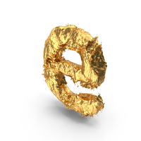 Gold Splash Small Letter e PNG & PSD Images
