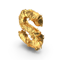 Gold Splash Small Letter s PNG & PSD Images