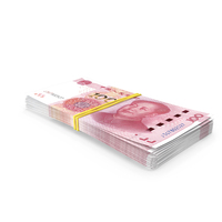Stack of Chinese 100 Yuan 2015 Bills PNG & PSD Images