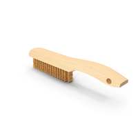 Wooden Handle Brass Wire Brush PNG & PSD Images