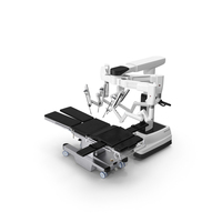 Surgical Robotic System da Vinci SI with Operating Table PNG & PSD Images