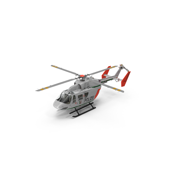 Kawasaki BK 117 German Police Helicopter PNG & PSD Images