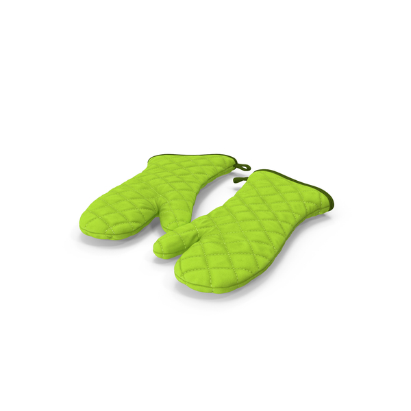 Green Quilted Oven Mitts transparent PNG - StickPNG