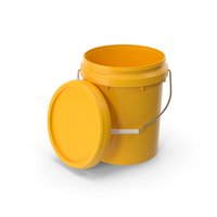 Plastic Bucket 10L with Lid and Handle PNG & PSD Images