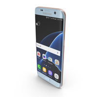 Samsung Galaxy S7 Edge Coral Blue PNG & PSD Images