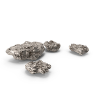 Silver Natural Minerals Big Stones PNG & PSD Images