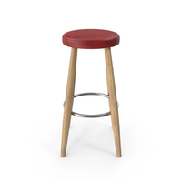 Cassina Bar Stool CH56 Oak Red PNG & PSD Images