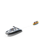 Boat Towed Banana Boat With People PNG & PSD Images