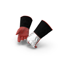 Aluminized Heat Reflective Welding Gloves PNG & PSD Images
