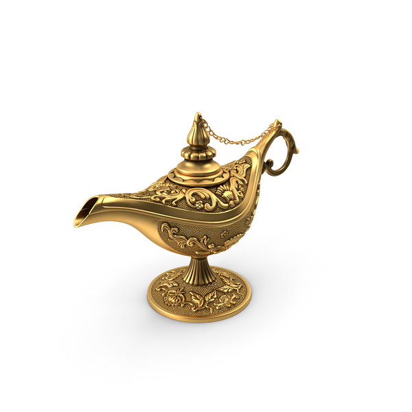 Antique Magic Lamp Gold PNG & PSD Images
