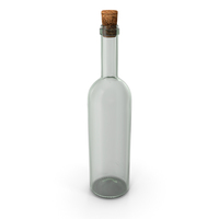 Empty Glass Bottle With Cork PNG & PSD Images