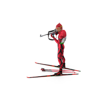 Biathlete Fully Equipped Standing Pose PNG & PSD Images
