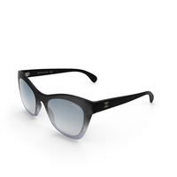 Chanel Butterfly Pearl Polarized Sunglasses Blue PNG & PSD Images