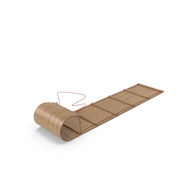 Classic Wooden Toboggan PNG & PSD Images