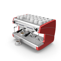 Espresso Machine with Coffee Cups PNG & PSD Images
