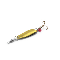Gold Trolling Spoon Lure PNG & PSD Images