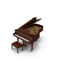 Grand Piano with Bench PNG & PSD Images