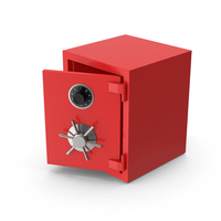Opened Red Safe PNG & PSD Images
