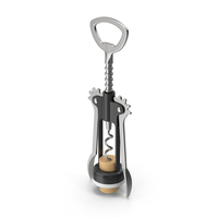 Black Corkscrew With Cork PNG & PSD Images