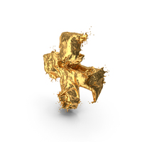 Gold Splash Plus Symbol PNG & PSD Images