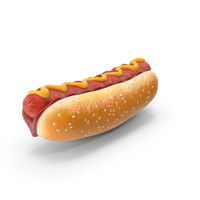 Hot Dog with Ketchup Mustard PNG & PSD Images