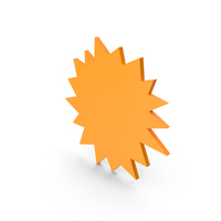 Orange Spark Speech Bubble PNG & PSD Images
