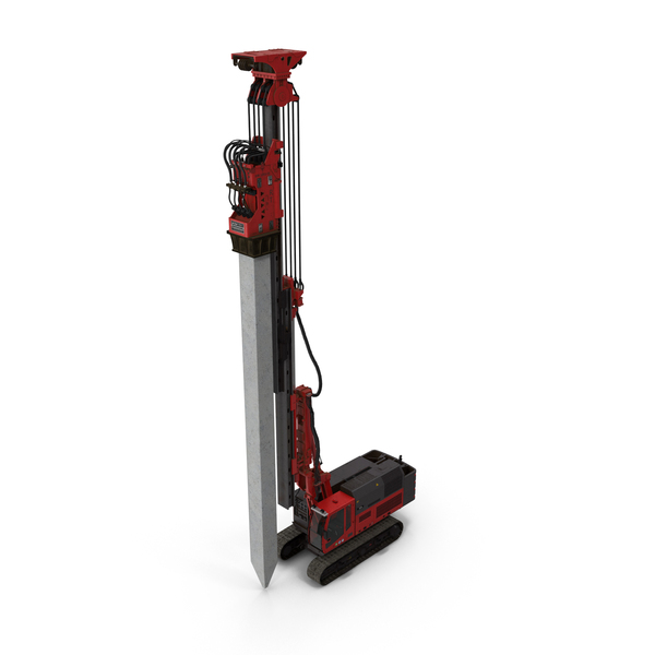 Hydraulics Pile Driver Generic Working Position PNG & PSD Images