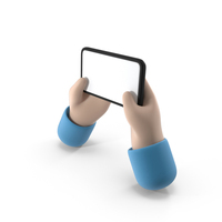 Cartoon Hands Playing Games On Cellphone PNG & PSD Images