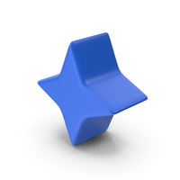 Blue Star Geometric Shape PNG & PSD Images