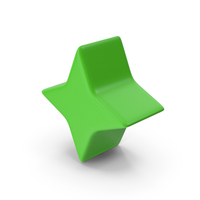Green Star Geometric Shape PNG & PSD Images
