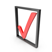 Red Tick Icon In Box PNG & PSD Images