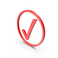 Red Tick Icon In Circle PNG & PSD Images