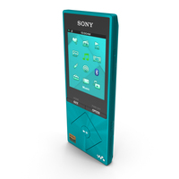 Sony NWZ A15 Walkman Mp3播放器绿松石PNG和PSD图像