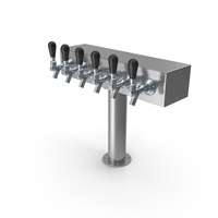 T Style Pedestal Draft Beer Tower Stainless Steel PNG & PSD Images