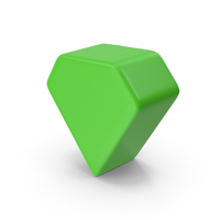 Green Diamond Geometric Shape PNG & PSD Images