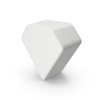 White Diamond Geometric Shape PNG & PSD Images